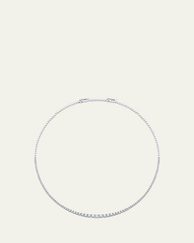 18K White Gold Isadora Graduated Diamond Tennis Necklace
